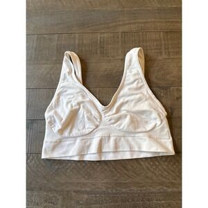 Genie Bra‎ Women's White Sports Bra Size 3X